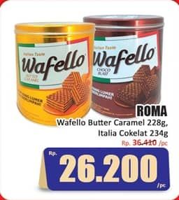 Promo Harga Roma Wafello Choco Blast, Butter Caramel 228 gr - Hari Hari