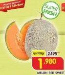 Promo Harga Melon Red Sweet per 100 gr - Superindo