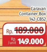 Promo Harga SHINPO Container Box Caravan 142-CB52 52 ltr - Lotte Grosir