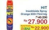 Promo Harga HIT Aerosol Orange 675 ml - Indomaret