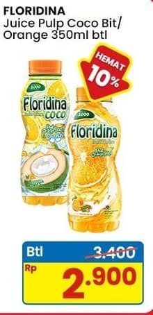 Promo Harga Floridina Juice Pulp Orange Orange, Coco 350 ml - Indomaret
