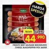 Promo Harga FRONTE Beef Sausage Bockwurst, Blackpepper, Cheesy 360 gr - Superindo