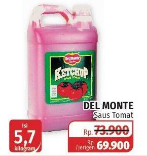 Promo Harga DEL MONTE Saus Tomat 5700 gr - Lotte Grosir