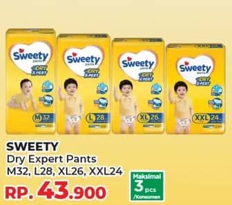 Promo Harga Sweety Bronze Pants Dry X-Pert M32, L28, XL26, XXL24 24 pcs - Yogya