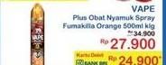 Promo Harga FUMAKILLA VAPE Aerosol Plus Orange 500 ml - Indomaret