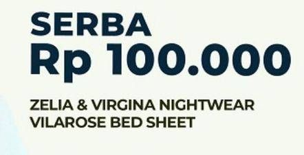 Promo Harga Zelia/Virginia Nightware/Vilarose Bed Sheet  - Carrefour