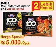 Promo Harga GAGA 100 Extra Pedas Goreng Jalapeno, Kuah Jalapeno 75 gr - Indomaret