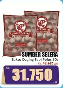 Promo Harga Sumber Selera Bakso Sapi Polos 50 pcs - Hari Hari