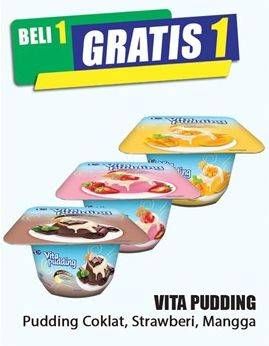 Promo Harga VITA PUDDING Pudding Coklat, Strawberry, Mangga  - Hari Hari