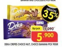 Promo Harga Dua Kelinci Deka Crepes Choco Nut, Choco Banana 100 gr - Superindo