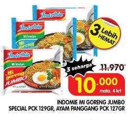 Promo Harga Indomie Mi Goreng Jumbo Ayam Panggang, Spesial 127 gr - Superindo