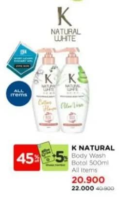 Promo Harga K Natural White Body Wash All Variants 500 ml - Watsons