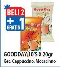 Promo Harga Good Day Instant Coffee 3 in 1 Kecuali Cappucino, Kecuali Mocacinno 10 pcs - Hypermart