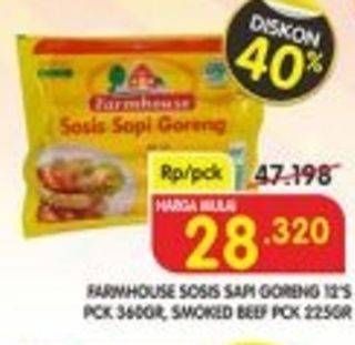 Promo Harga FARMHOUSE Sosis Sapi Goreng/ Smoked Beef  - Superindo