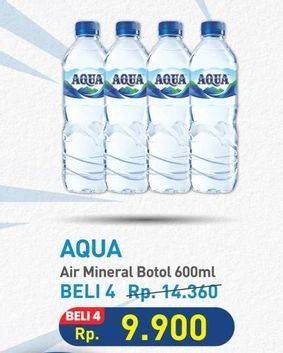 Promo Harga Aqua Air Mineral 600 ml - Hypermart