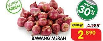 Promo Harga Bawang Merah per 100 gr - Superindo