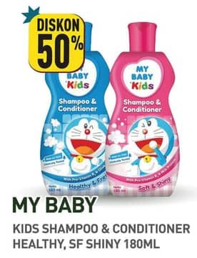 Promo Harga My Baby Kids Shampoo & Conditioner Healthy Fresh, Soft Shiny 180 ml - Hypermart