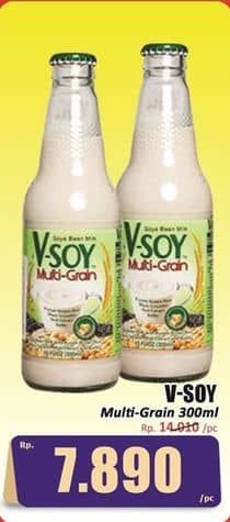 Promo Harga V-soy Soya Bean Milk Multi Grain 300 ml - Hari Hari