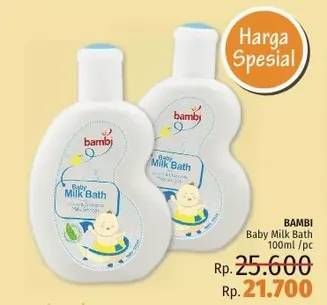 Promo Harga BAMBI Milk Bath 100 ml - LotteMart