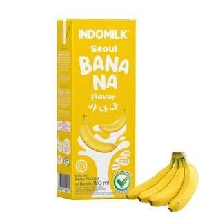 Promo Harga Indomilk Korean Series Seoul Banana 180 ml - Alfamart