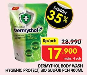 Promo Harga Dermythol Antiseptic Body Wash Bio Sulfur, Hygiene Protect 400 ml - Superindo