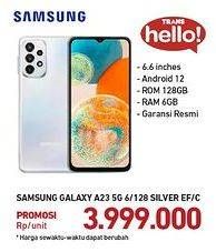 Promo Harga Samsung Galaxy A23 5G Smartphone 6 GB + 128 GB  - Carrefour