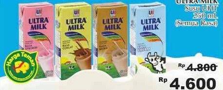Promo Harga ULTRA MILK Susu UHT All Variants 250 ml - Giant