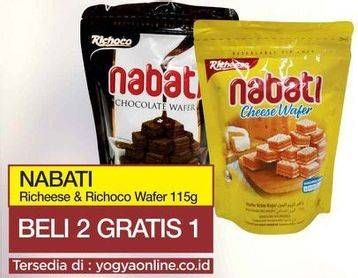 Promo Harga NABATI Wafer Chocolate, Cheese 115 gr - Yogya