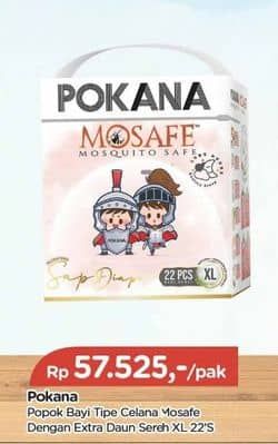 Promo Harga Pokana Mosafe Sap Diapers XL22 22 pcs - TIP TOP