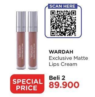 Promo Harga WARDAH Exclusive Matte Lip Cream per 2 pcs - Watsons