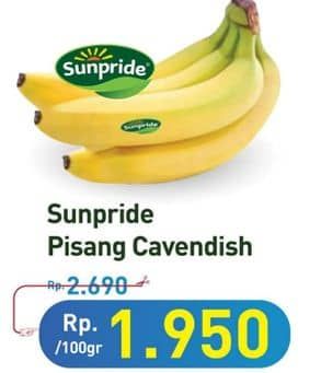 Promo Harga Sunpride Pisang Cavendish per 100 gr - Hypermart