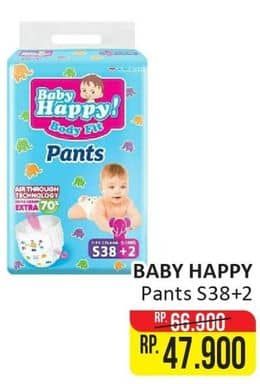 Promo Harga Baby Happy Body Fit Pants S38+2 40 pcs - Alfamart