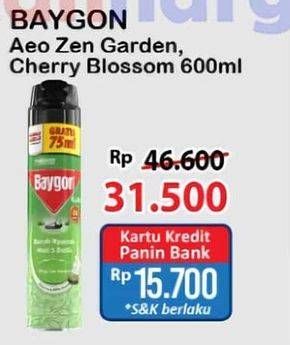 Promo Harga Baygon Insektisida Spray Zen Garden, Cherry Blossom 600 ml - Alfamart