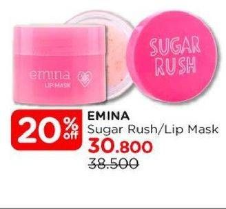 Promo Harga Emina Sugar Rush Lip Scrub/Lip Mask  - Watsons