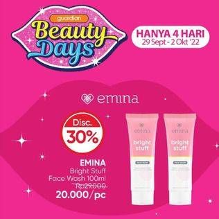 Promo Harga Emina Bright Stuff Face Wash 100 ml - Guardian