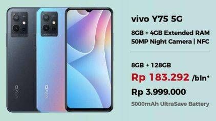 Promo Harga VIVO Y75 5G 8GB + 128GB  - Erafone