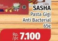 Promo Harga SASHA Toothpaste Anti Bacterial 65 gr - Lotte Grosir