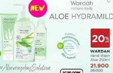 Promo Harga WARDAH Aloe Hydramild Hand Gel 240 ml - Watsons