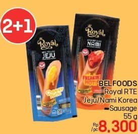 Promo Harga Belfoods Royal Ready to Go Sosis Ayam Jeju Keju, Nami Pedas 55 gr - LotteMart