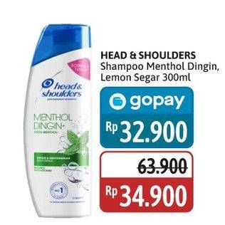 Promo Harga Head & Shoulders Shampoo Cool Menthol, Lemon Fresh 300 ml - Alfamidi