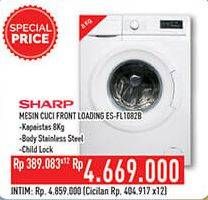 Promo Harga SHARP ES-FL1082 | Mesin Cuci Front Load 8kg 8000 gr - Hypermart