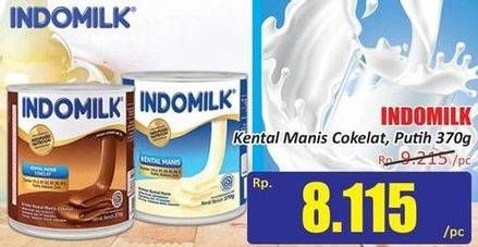 Promo Harga INDOMILK Susu Kental Manis Cokelat, Plain 370 gr - Hari Hari