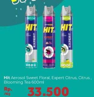 Promo Harga HIT Aerosol Expert Blooming Tea, Citrus, Sweet Flower 675 ml - Carrefour