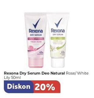 Promo Harga REXONA Dry Serum Fresh Rose, Fresh Lily 50 ml - Carrefour