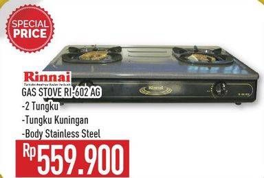 Promo Harga RINNAI RI-602 AG | Gas Stove  - Hypermart