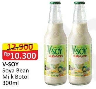 Promo Harga V-SOY Soya Bean Milk Multi Grain 300 ml - Alfamart