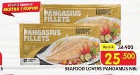 SEAFOOD LOVERS Pangasius Fillet 350 gr Diskon 26%, Harga Promo Rp25.500, Harga Normal Rp34.900, Produk Sponsor Extra 1 Kupon