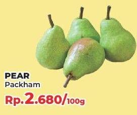 Promo Harga Pear Packham per 100 gr - Yogya