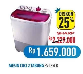 Promo Harga Sharp ES-T85CR | Washing Machine  - Hypermart