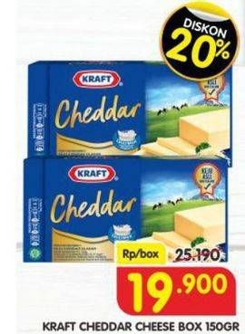 Promo Harga Kraft Cheese Cheddar 160 gr - Superindo